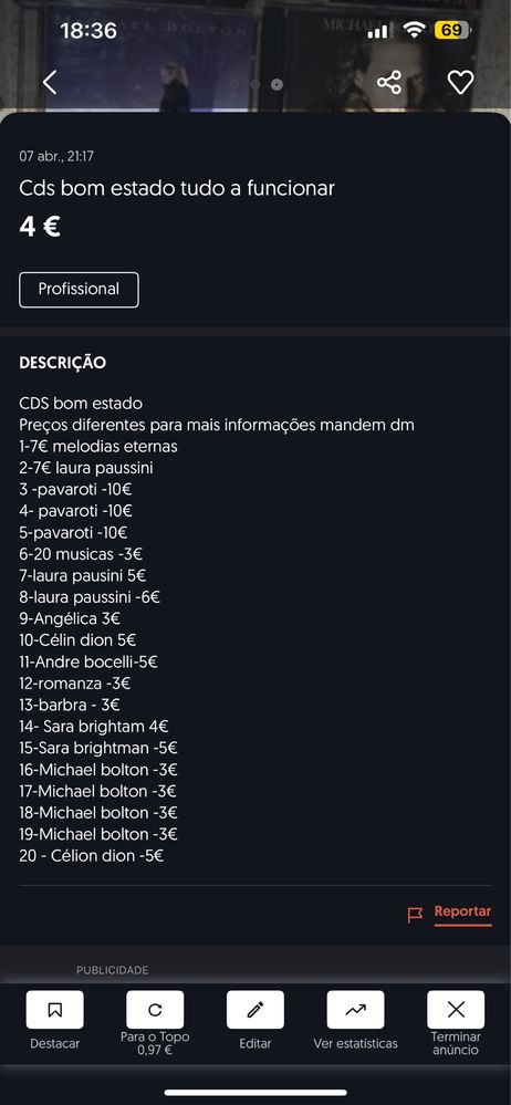 Cds em otimo estado