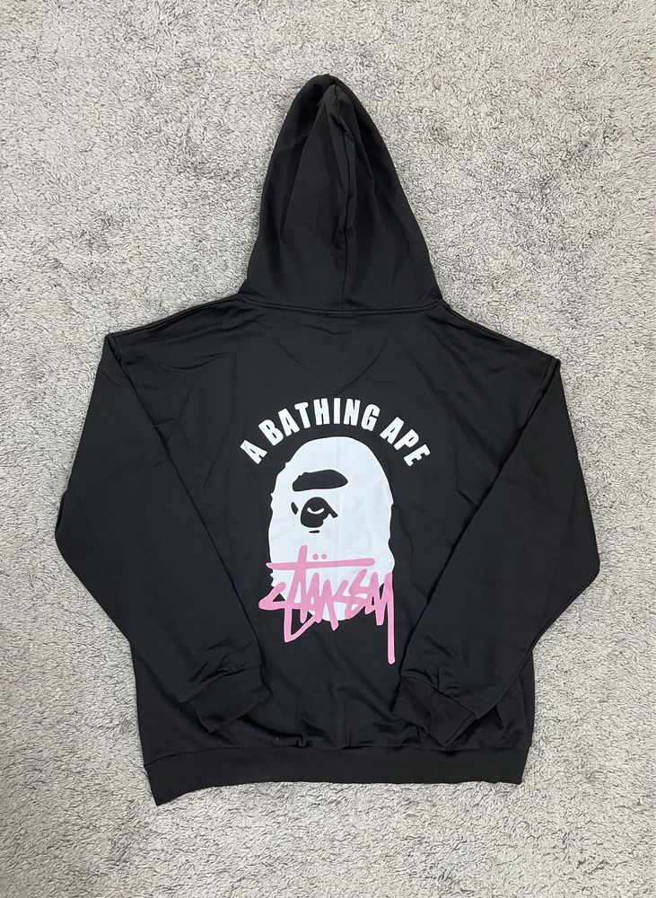 Кофта Stussy&Bape | ZipHoodie Stussy | Зіпка Бейп | Стусі