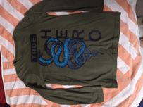 koszulka z długim rękawem,  z motywem  snake, oversize, unisex