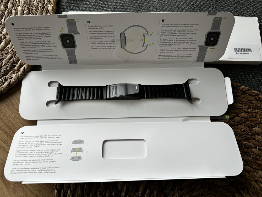 Bransoleta Apple Watch link braclet czarna space black 42-49