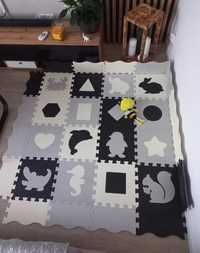 Mata edukacyjna puzzle piankowe dla dziecka 119x119 zabawa
