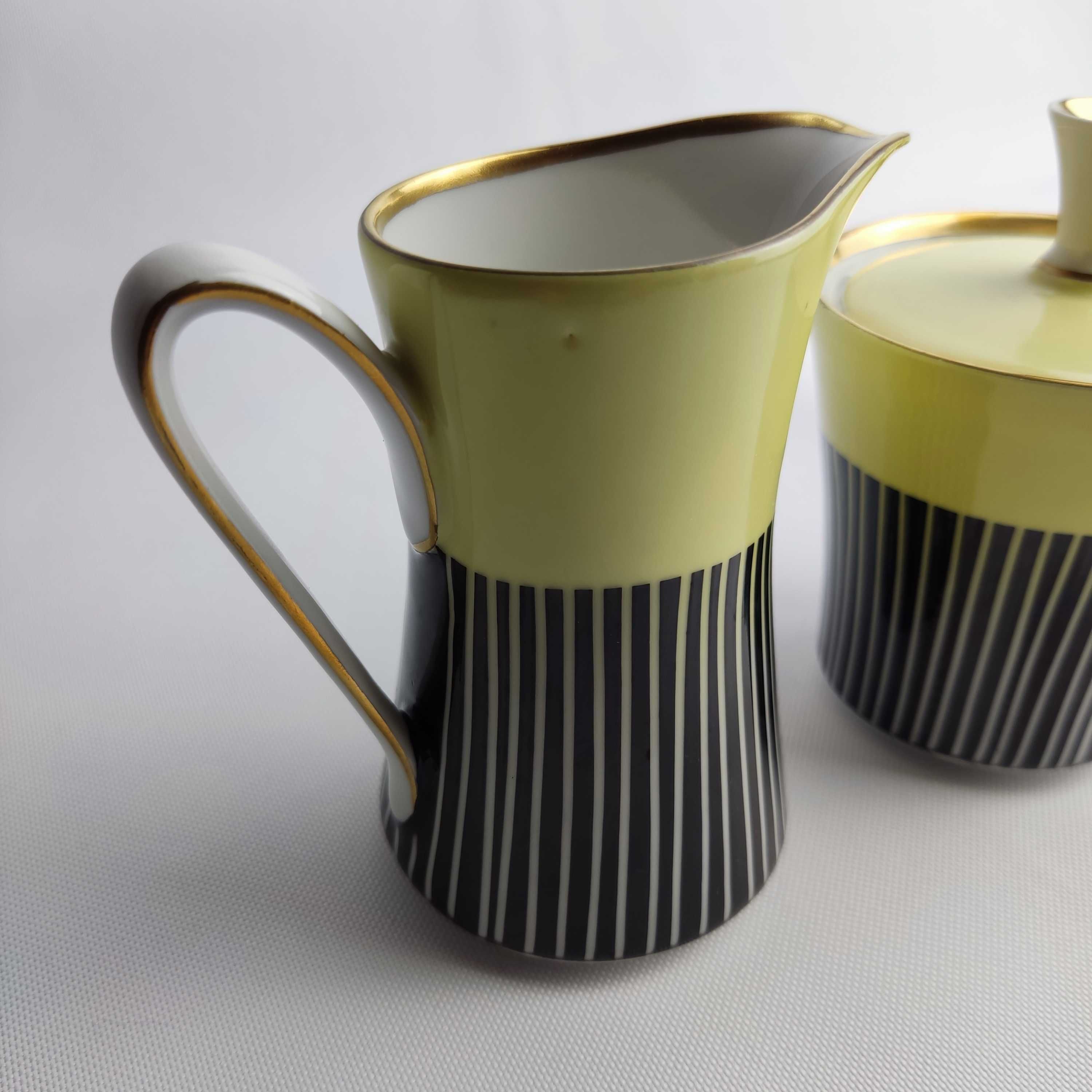 lementy serwisu do kawy/espresso, porcelana Volkstedt, lata 60./70.