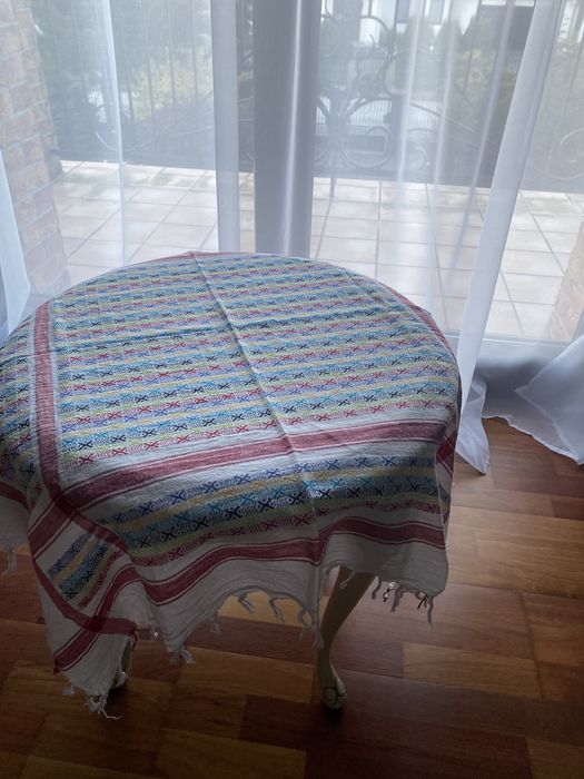 Chusta obrus obrusik kwadrat boho prowansalski 100x100