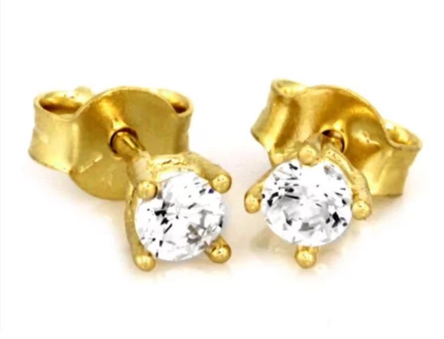WYPRZEDAŻ 260zł/g 333 Złote kolczyki z cyrkoniami