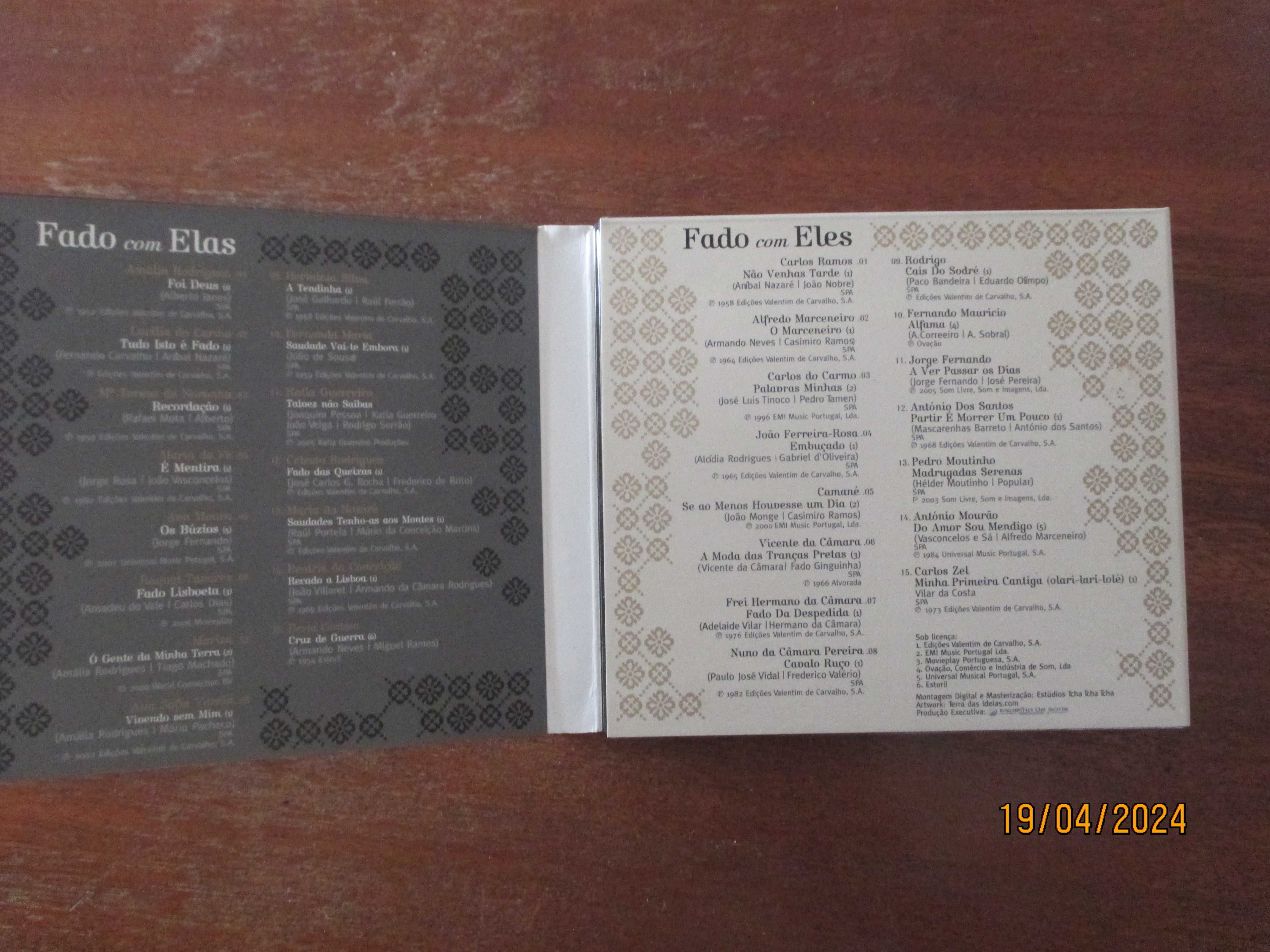CD - Fado com eles - Fado com elas (duplo)
