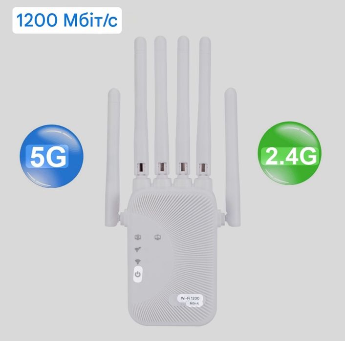 Мережевий бездротовий адаптер 1200 Мбіт/с. 2.4G / 5G, роутер, репитер