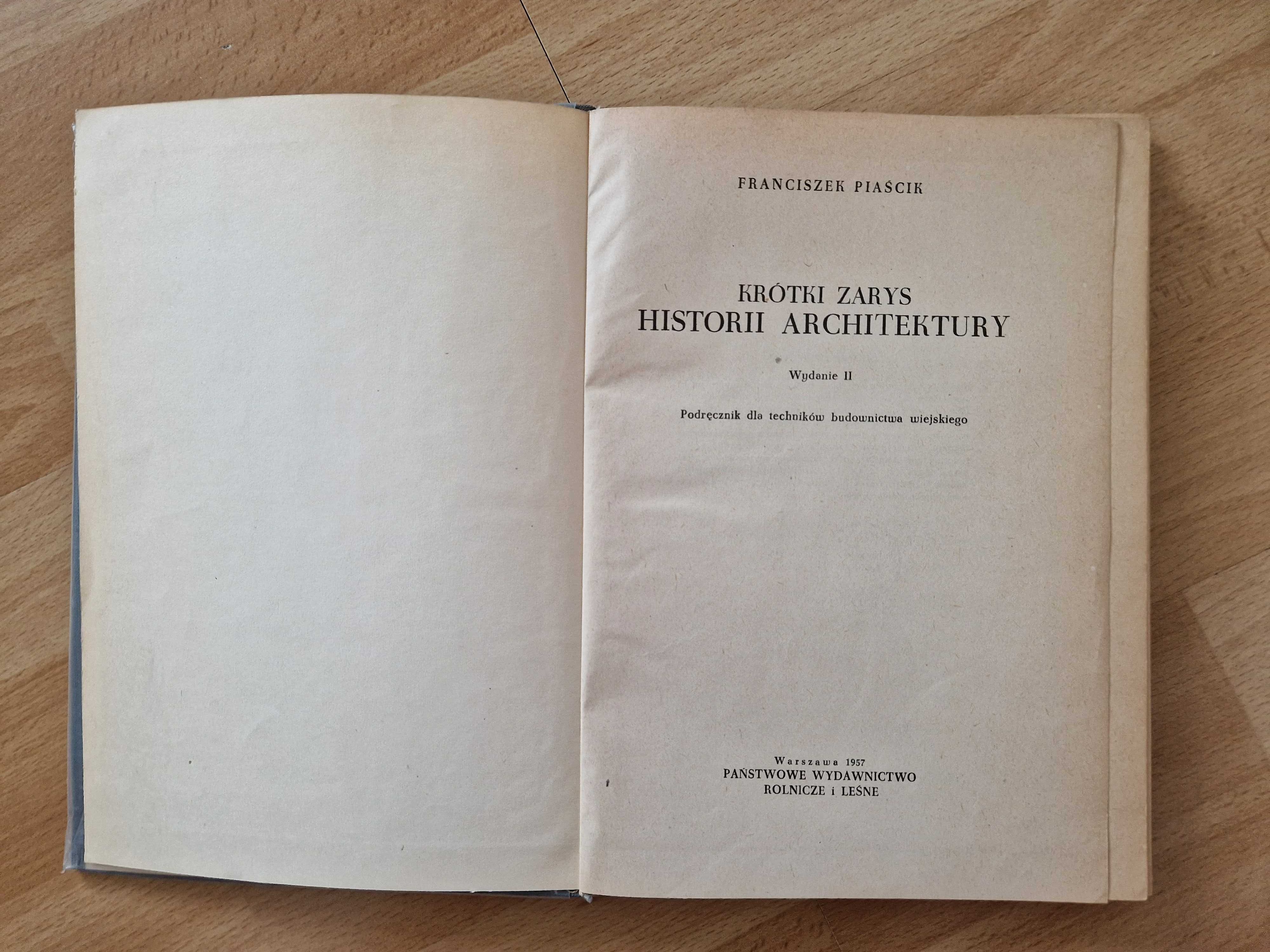Krótki zarys historii architektury – Franciszek Piąścik, 1987