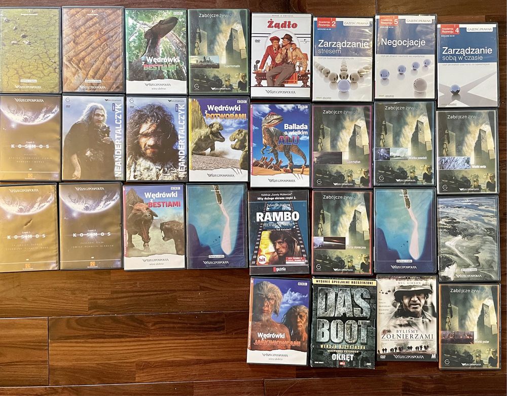 Kolekcja 28x DVD filmy dokumenty tylko komplet