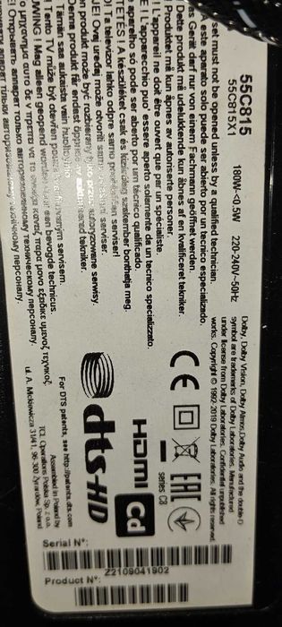 Teleizor   Samsung - TCL  z usterką