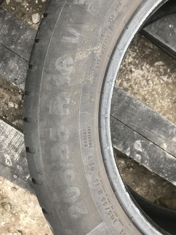 Continental 205/55r16 пара резина шини б/у склад оригінал