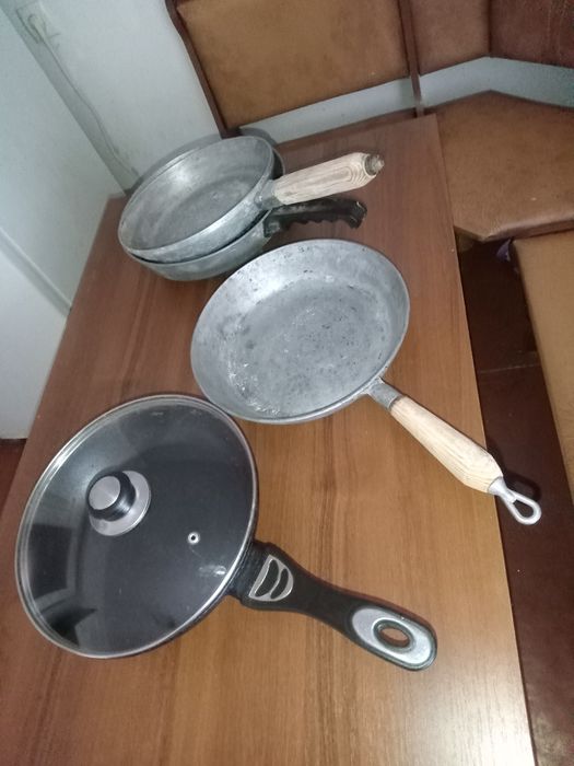 Сковорода пательня велика 32 см з скляною кришкою. Антипригарне