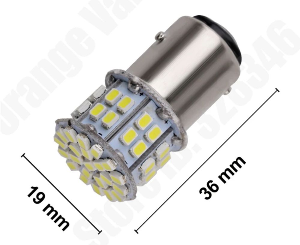 LED P21w 12/24v Branco e vermelho