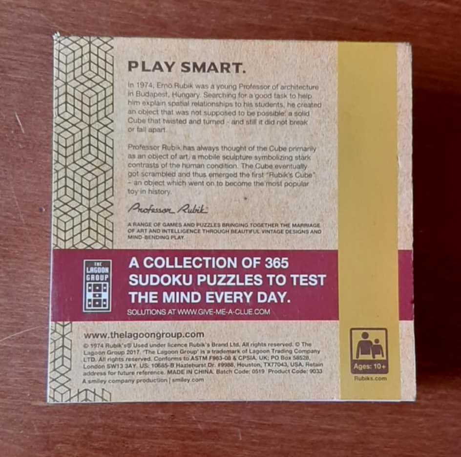 Kostka biurowa Sudoku A Day 365 na każdy dzień w roku Professor Rubik