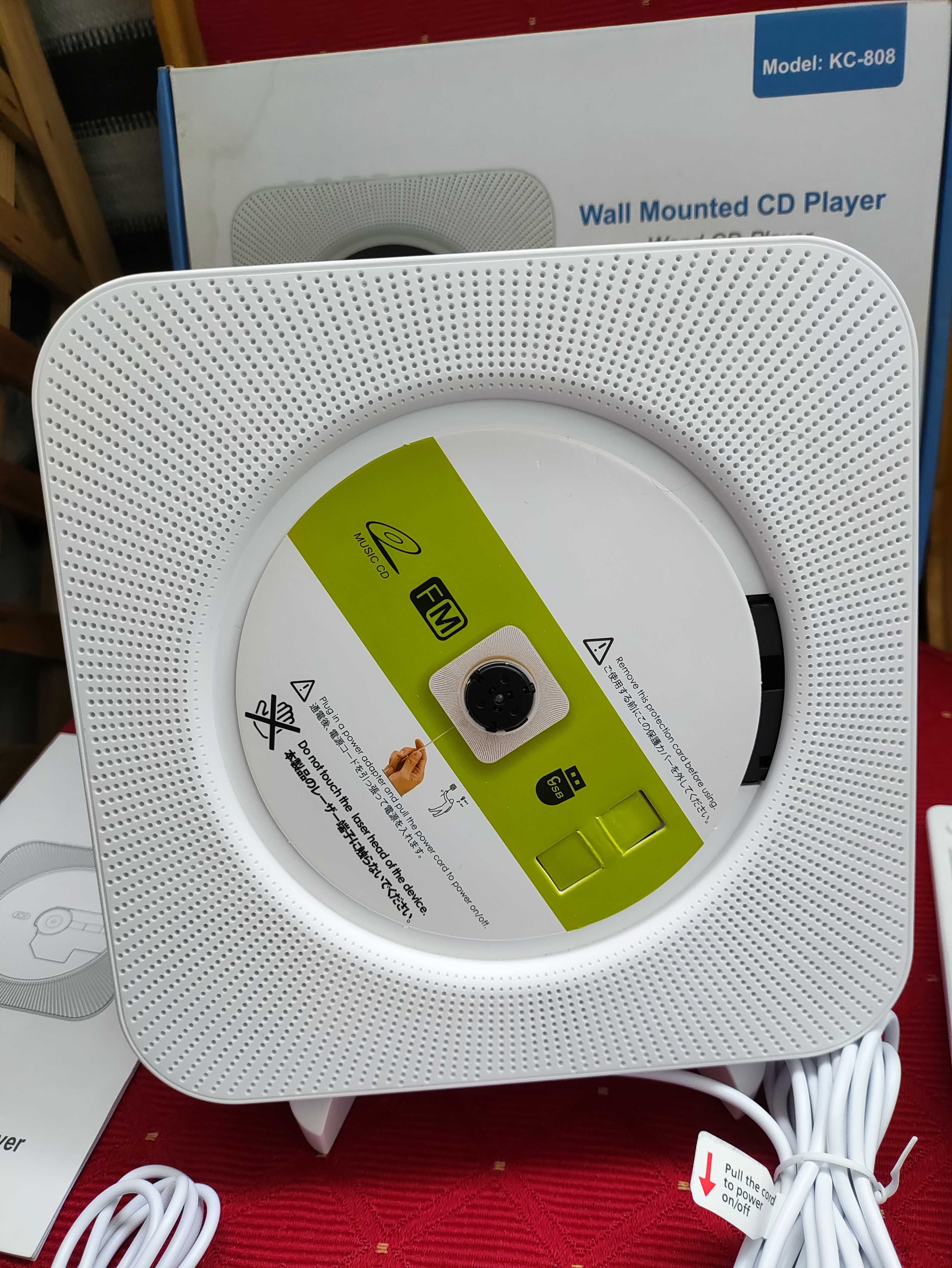 CD Player Przenośny odtwarzacz Bluetooth Radio biały Dyskmen Mp3