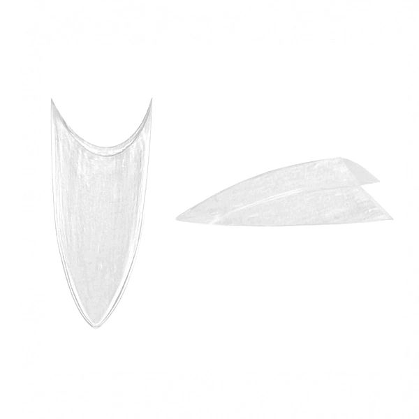 Tipsy Stiletto bez kieszonki przezroczyste 50 szt. #1 / Bass Cosmetics