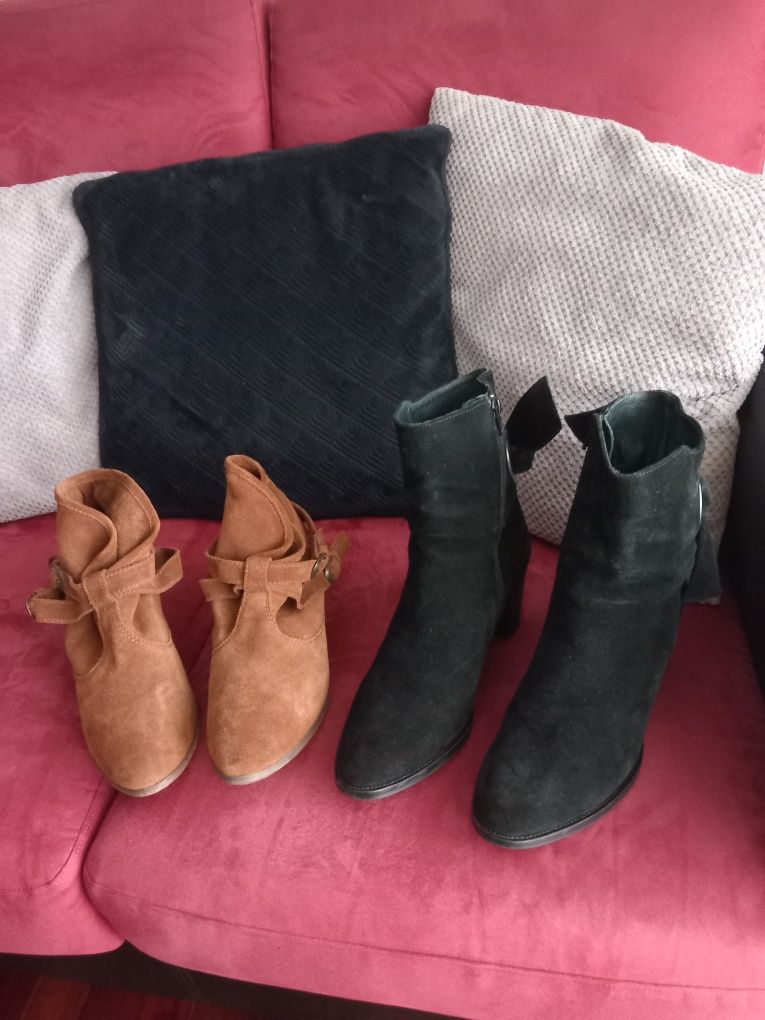 Botas em Pele Tam 39,40 Lindíssimas  ( Portes Incluídos)
