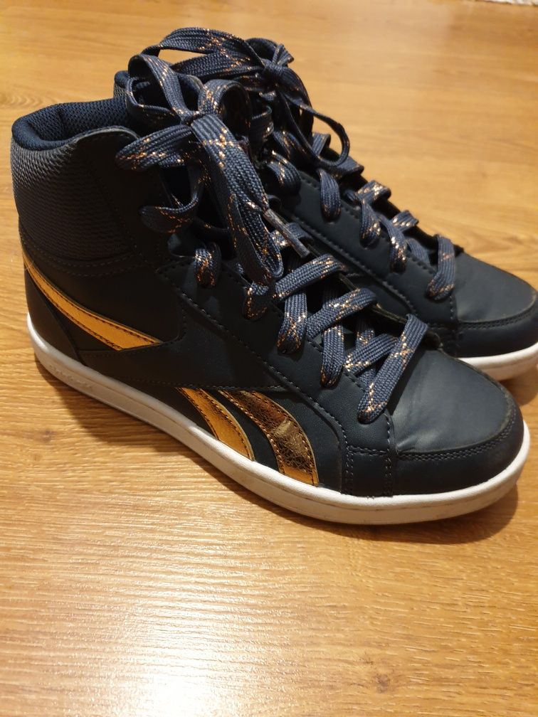 Reebok, Rozmiar 37, granatowe ze złotem