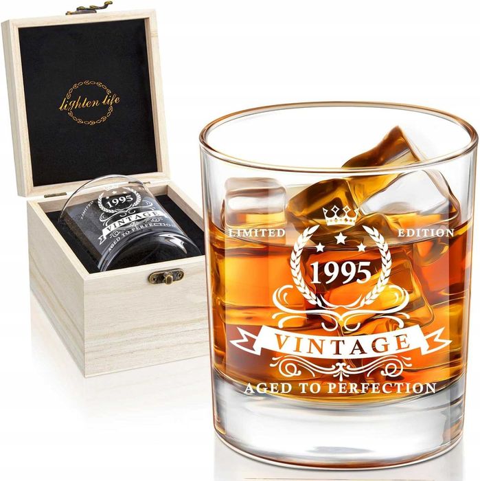 Szklanka do Whisky na prezent w Ozdobnym Pudełku 350ml