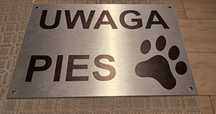 NIERDZEWNA Tabliczka Uwaga Pies