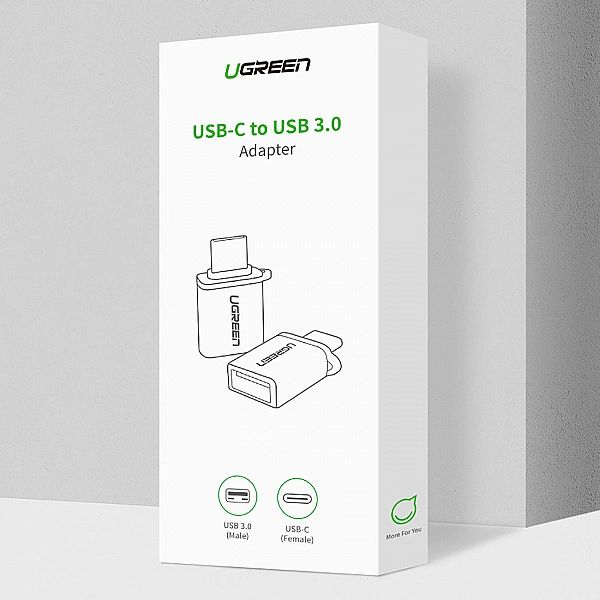 Adapter Ugreen US270 USB-C (męski) / USB-A 3.0 (żeński) ze smyczą - sz