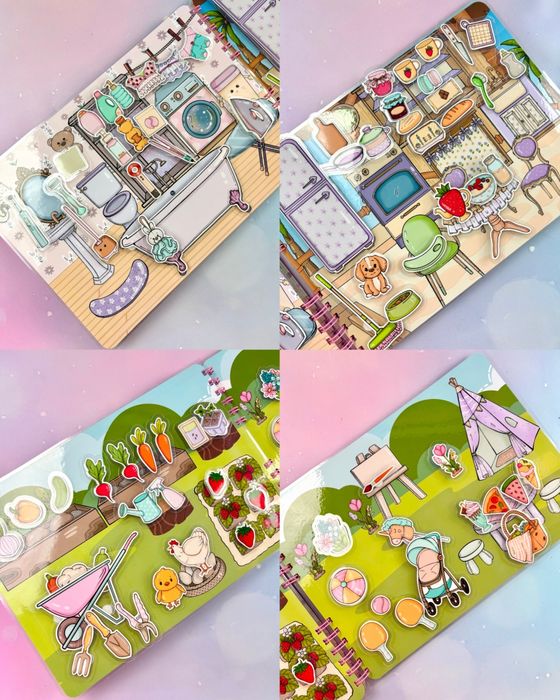 Книжка для дівчаток  на липучках Літо в серці