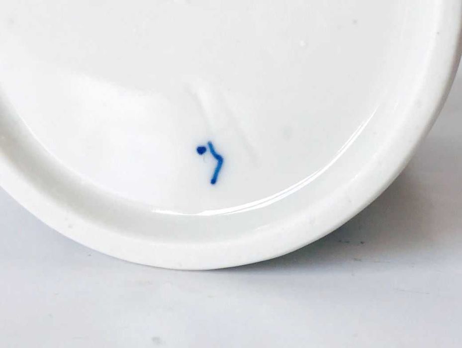 Mlecznik dzbanuszek Wzór Słomkowy Porcelana Kobalt elegancki