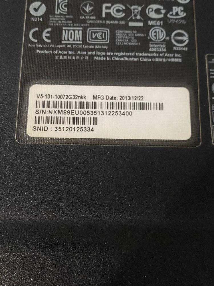 Нетбук Acer Aspire V5-131
