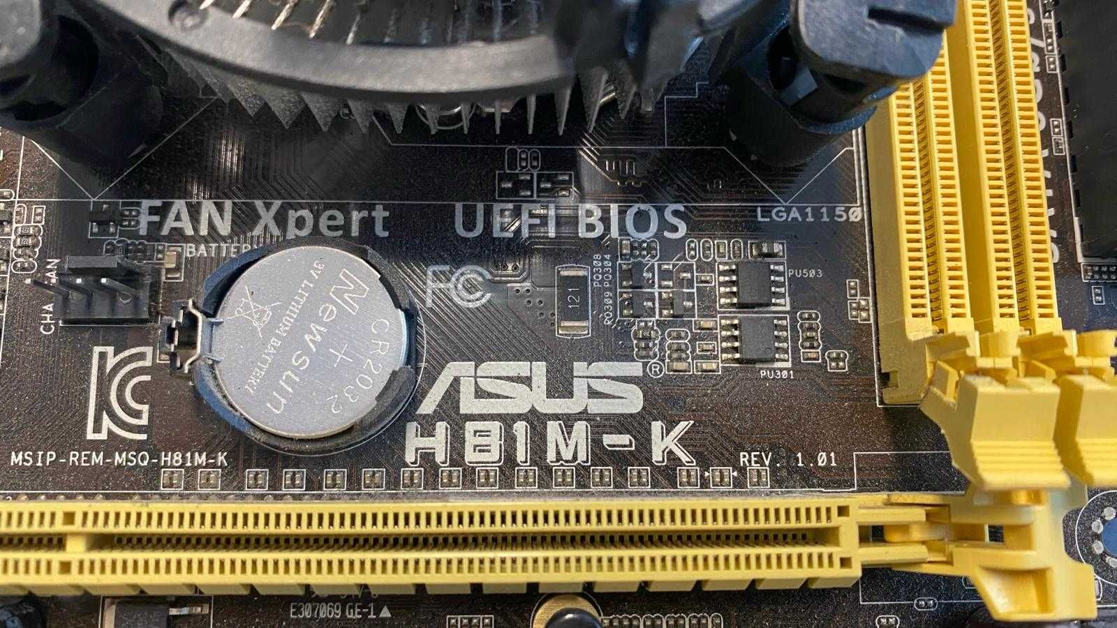 Motherboard Asus 1150 H81M-K ICore i3 4170 - 3.70GHz  Mem.RAM DDR3 8Gb