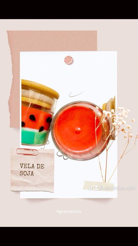 Vela Artesanal de soja