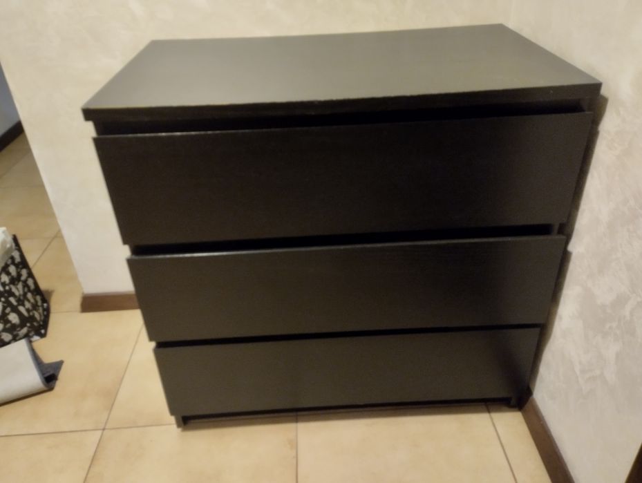 Komoda malm czarnobraz 3 szuflady