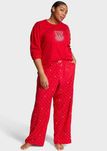 Піжама Flannel Long-Sleeve Tee-Jama Pajama Set Lipstick, S