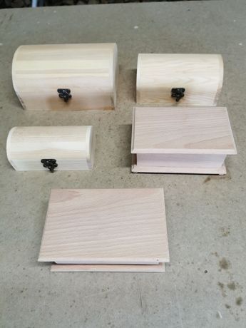 Artesanato 5 caixas em madeira maciça