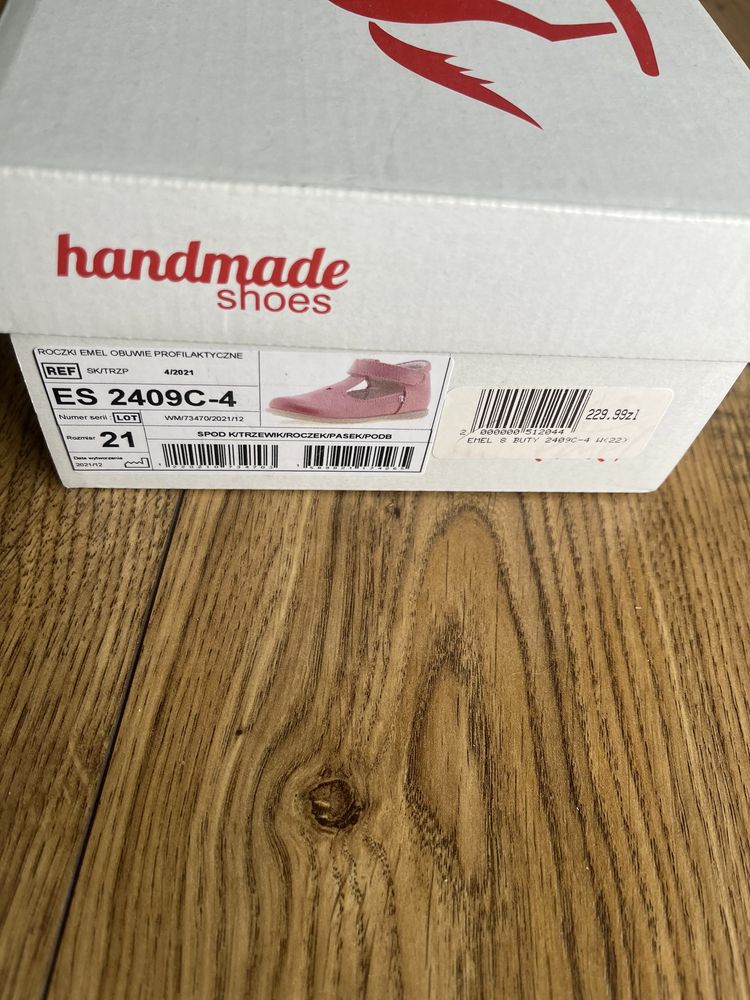Buty buciki sandały półbuty Emel 21 pudrowy roz
