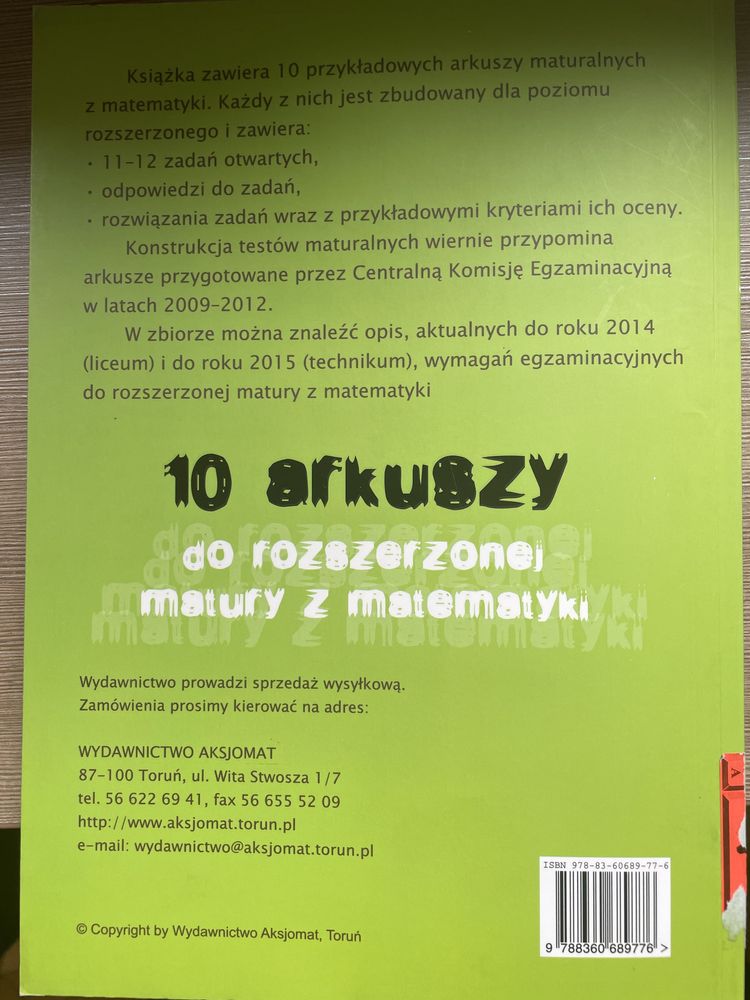 Aksjomat Matematyka – Arkusze Maturalne 2013, 2014, 2015