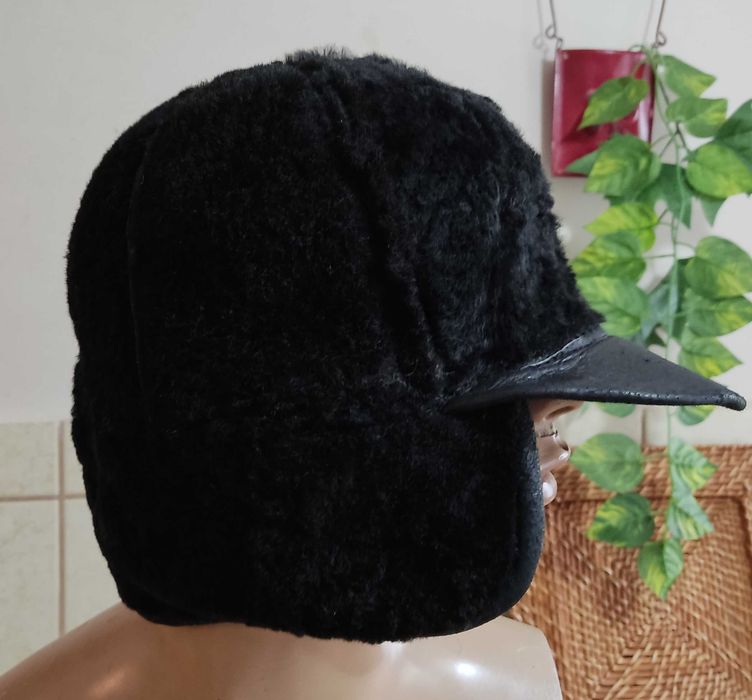 Czapka skórzana #naturalna skóra owcza