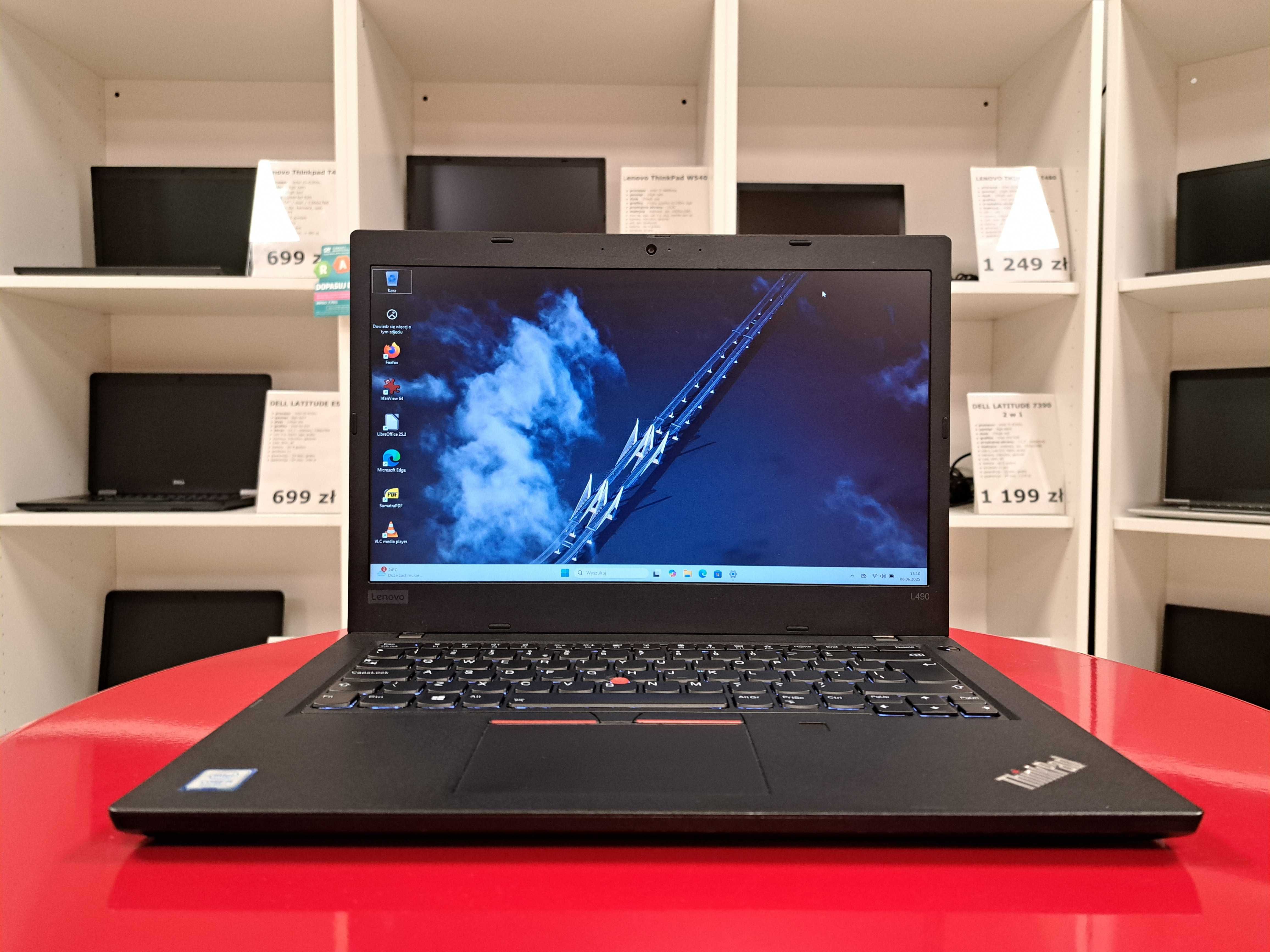 14" Laptop Lenovo ThinkPad L490 i5-8gen 8GB/256SSD USB-C Win11 HDMI
