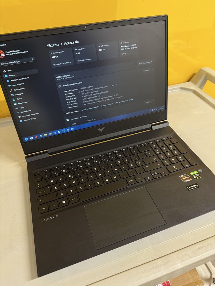 Vendo Portátil HP Victus Gaming como novo.