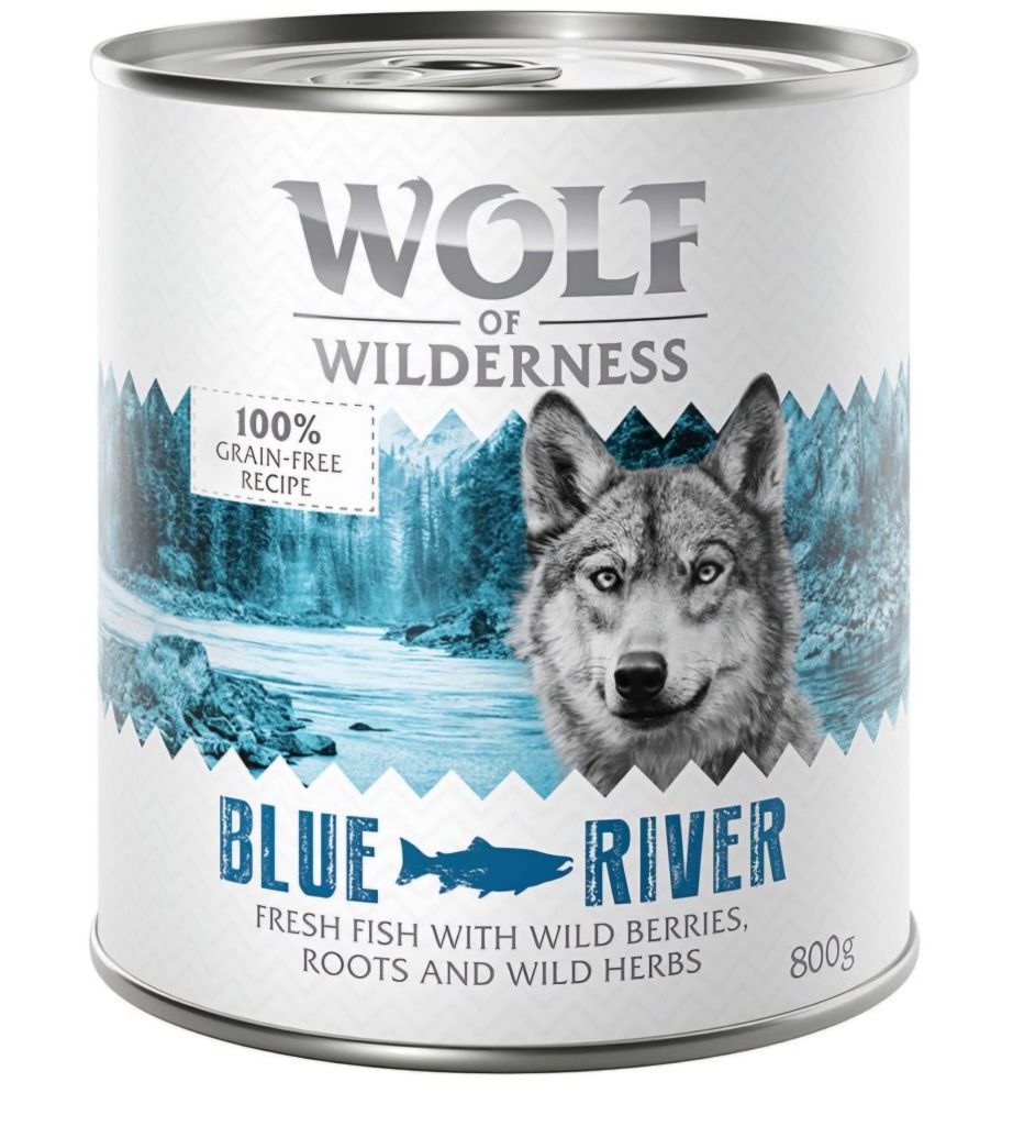 12x800g Wolf Blue River ryba dla Psa bez ZBÓŻ wysokiej jakości mięsna