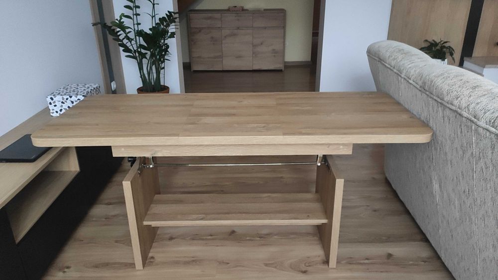 Stół-ława rozkładany 156x62x71 cm Dąb Kraft / ława (116x62x60cm)