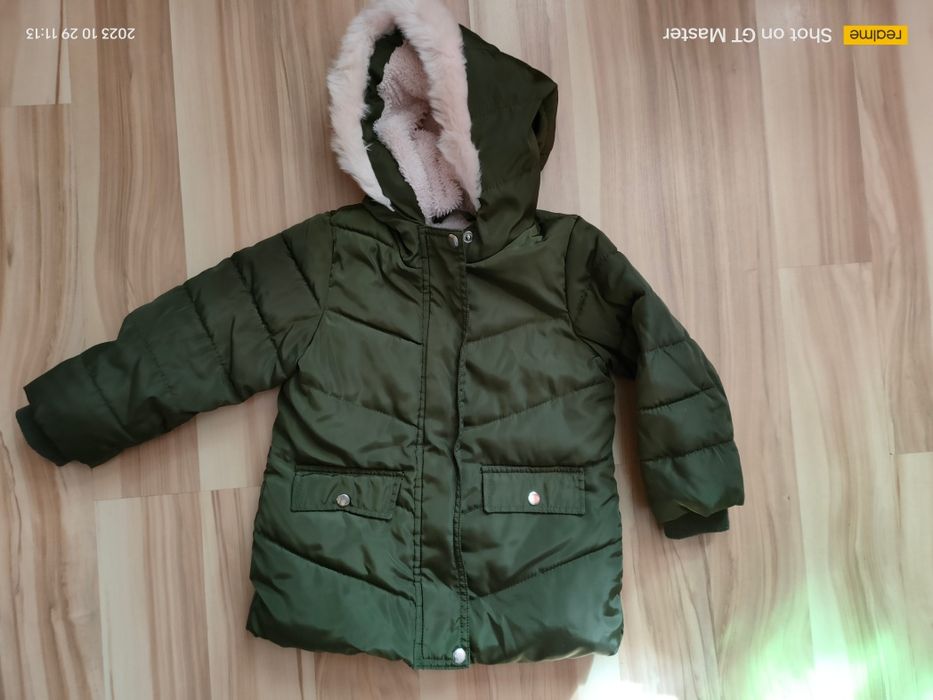 Kurtka zimowa przejściowa Sinsay 80/86 khaki stan bdb