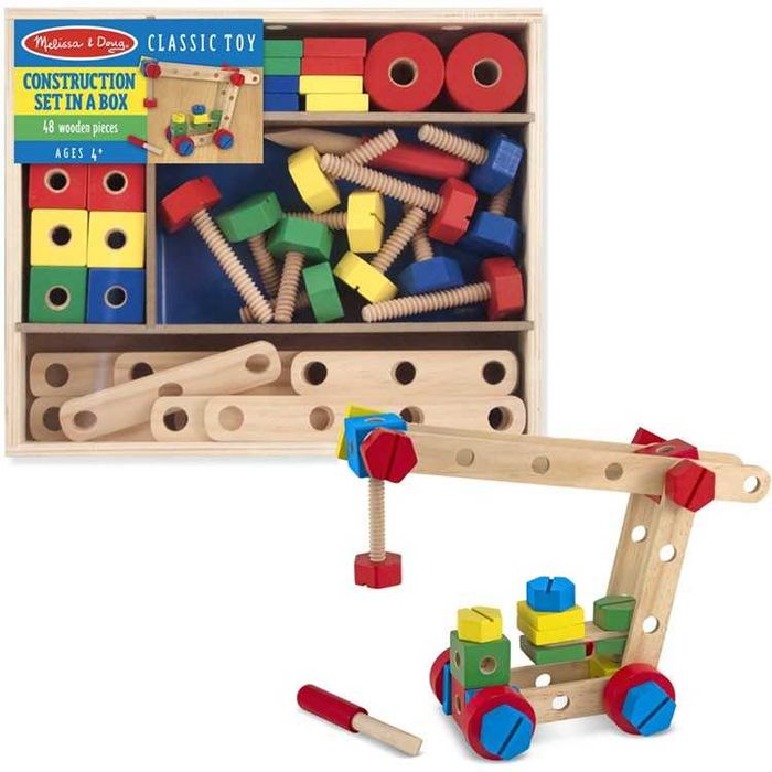 Деревянный конструктор в коробке 48 деталей Melissa & Doug