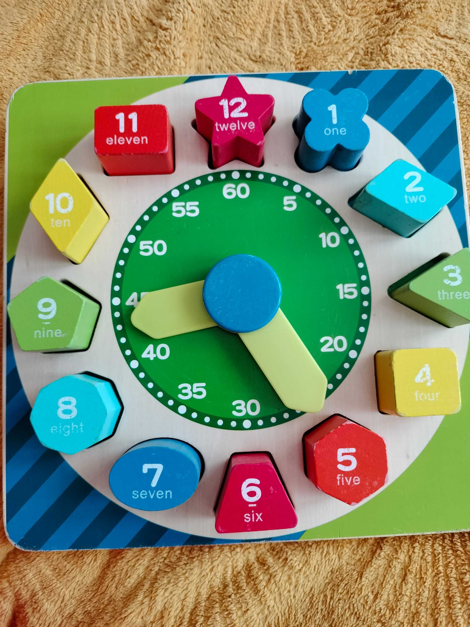 Drewniany sorter Zegar Smily Play