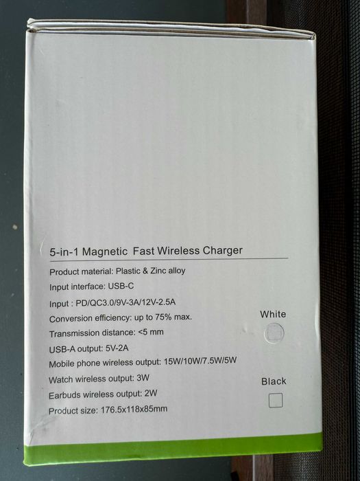 Ładowarka indukcyjna 3 w 1 15W Magnetic MagSafe white biała/biały