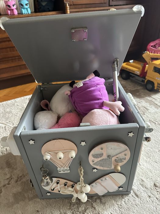 Бізікуб з ящиком для іграшок 30*30