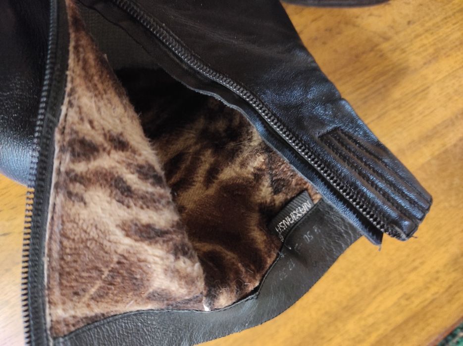 Женские кожаные полусапожки