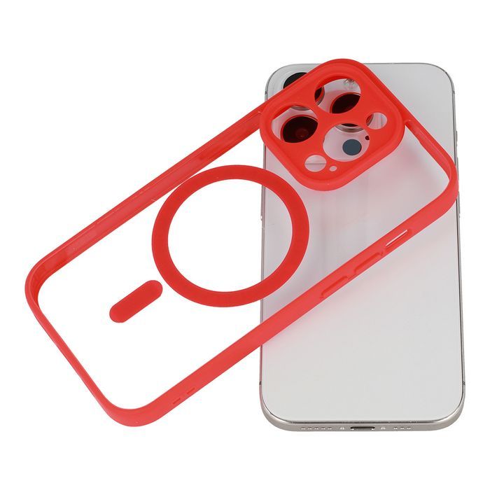 Acrylic Color Magsafe Case Do Iphone 12 Czerwony