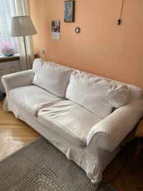 sofa Ikea Ektorp, rozkładana + dwa pokrowce + podnóżek