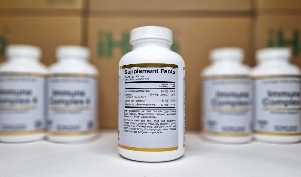 Immune 4 California GN. Селен, цинк та Д3 для імунітету, 60 і 180 шт