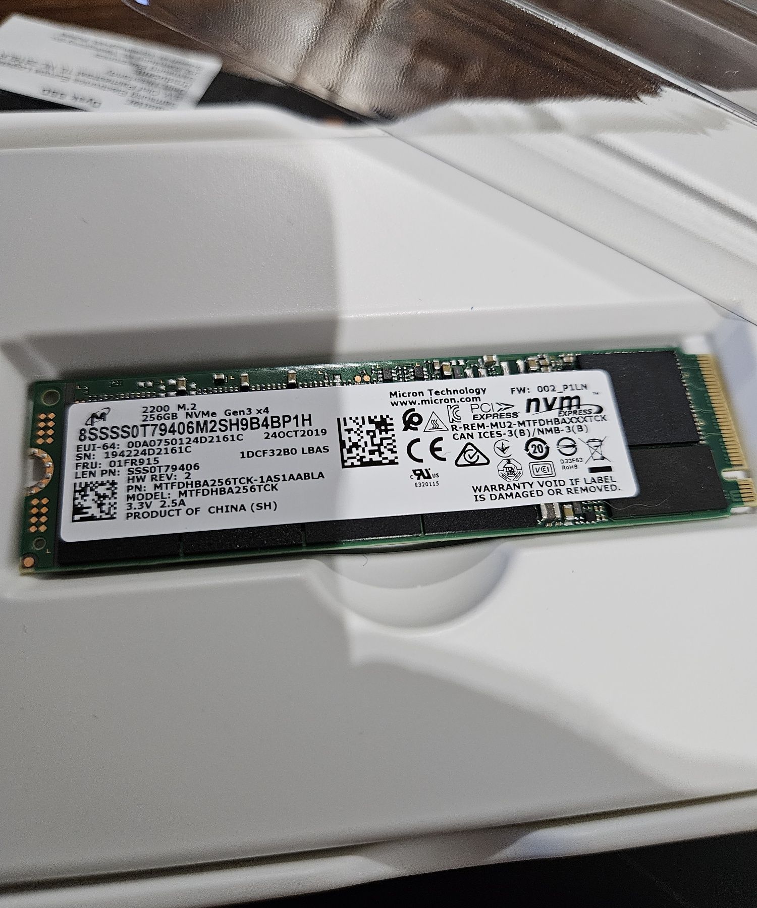 Dysk SSD 256 GB NVM Express