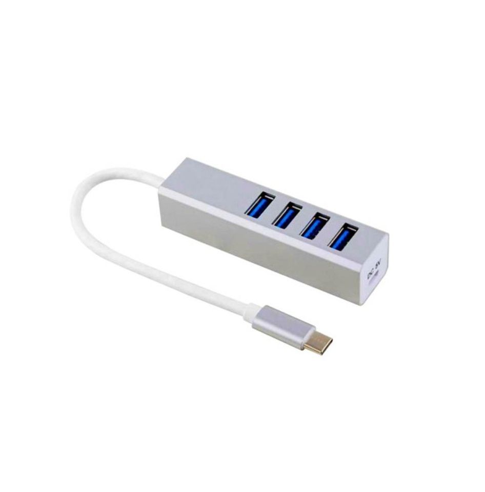Хаб HUB Type-C 3.0 USB на 4 порта +RG45 переходник адаптер
